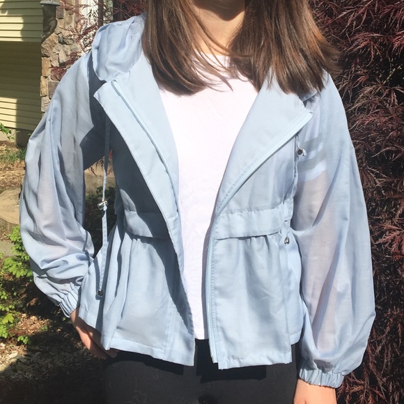 a new day Jackets & Blazers - Light Blue Accessory Jacket with Hood